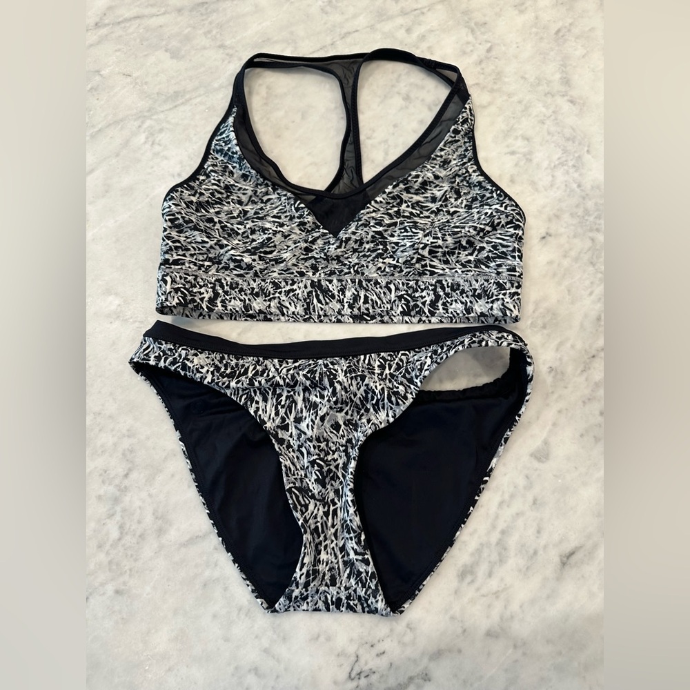 Black And White Patterned Bikini Set, Lululemon - image 1